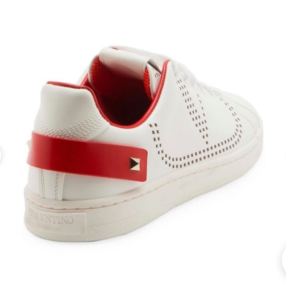 Valentino Women's Red and White Trainers - Picture 2 of 7